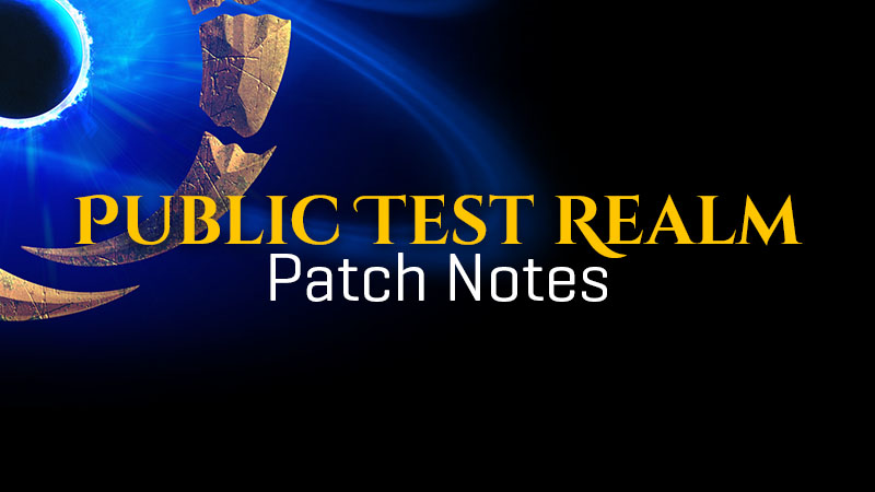 PTR Patch Notes – August 26, 2026